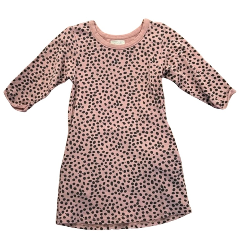 Miki Miette girls pink jungle spotted dress size 6 in excellent condition